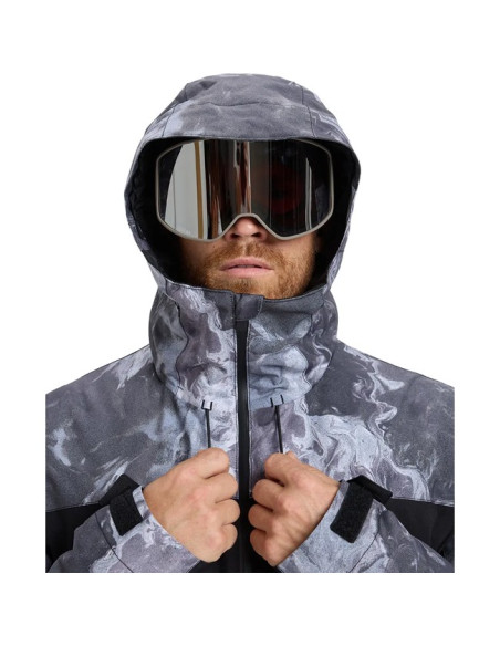 Giacca Quiksilver SYCAMORE PRINT Thermostamp Grayscale