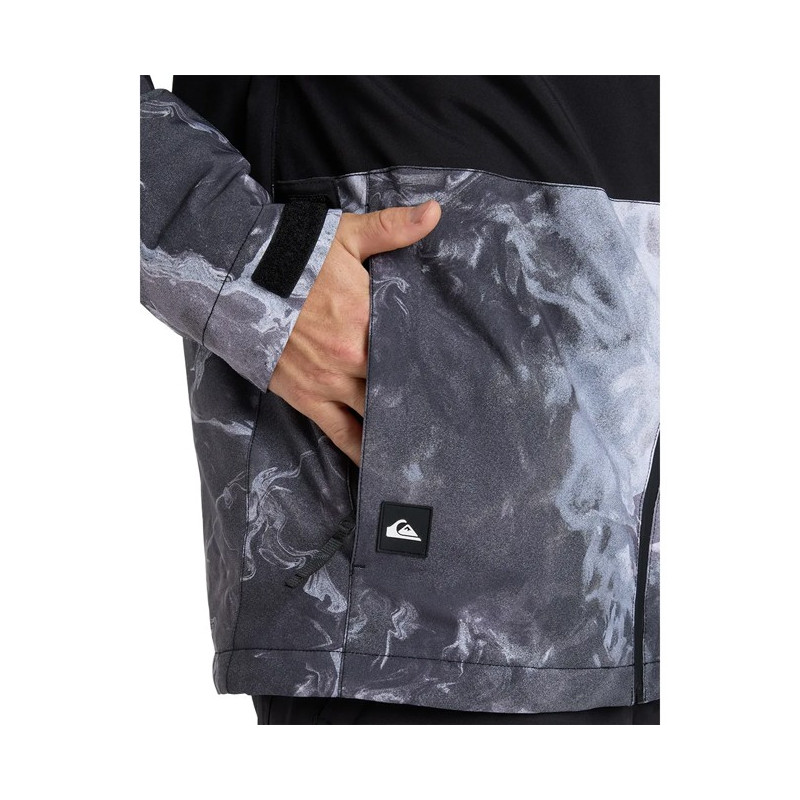 Jas Quiksilver SYCAMORE PRINT Thermostamp Grayscale