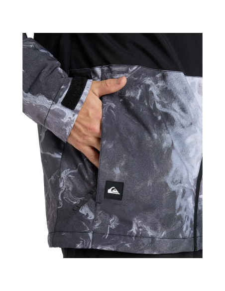 Veste Quiksilver SYCAMORE PRINT Thermostamp Grayscale