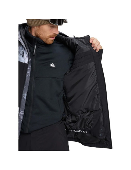 Bunda Quiksilver SYCAMORE PRINT Thermostamp Grayscale