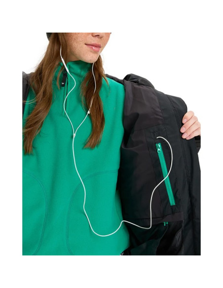 Bunda Roxy ALOFTEDPUFFY True Black Big Dots