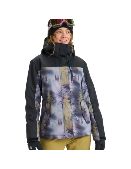 Jakke Roxy JETTY BLOC Frost Gray Pinetrees