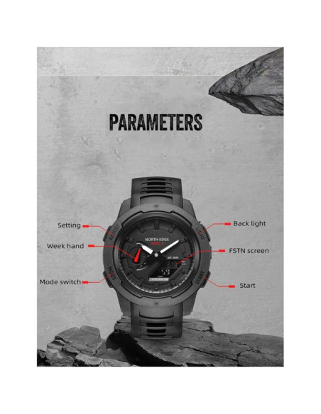 Watch North Edge Mars 3 Carbon Wr 50 Mt. Blk