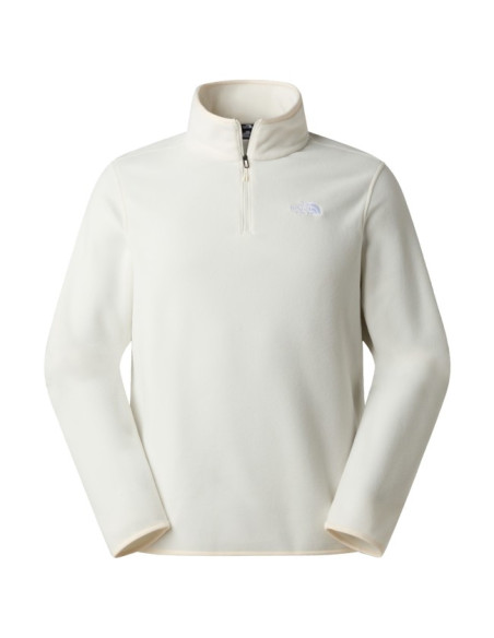 Fleece The North Face M GLACIER 1/4 ZIP JKT White Dune