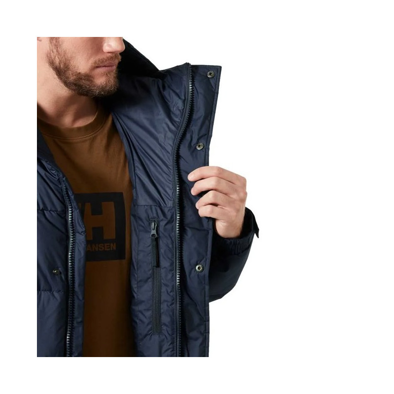 Dlouhá bunda s kapucí Helly Hansen ESCAPE DOWN Navy