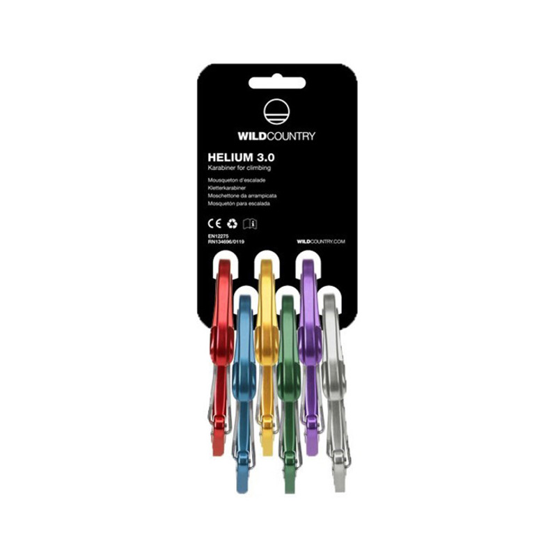 Karabiini Wild Country HELIUM 3.0 RACK 6 PACK SET
