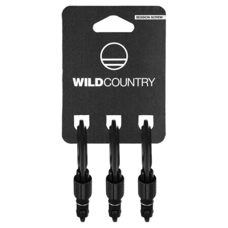 Carabiner Wild Country SESSION SCREW GATE 3 PACK Black