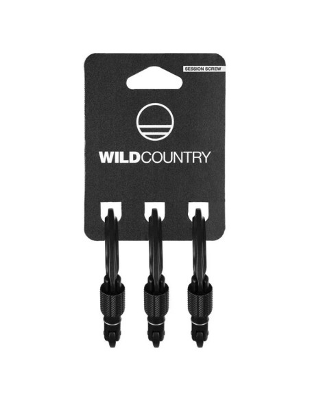 Karabinhage Wild Country SESSION SCREW GATE 3 PACK Black