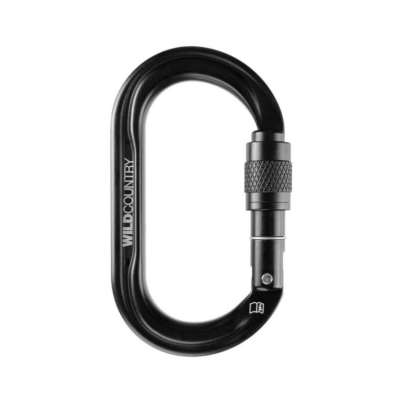 Karbinhake Wild Country WILD OVAL SCREWGATE Black