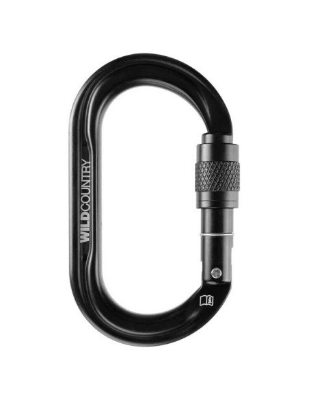 Karbinhake Wild Country WILD OVAL SCREWGATE Black