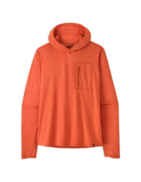 Felpa Patagonia MS CAP COOL SUN HOODY Coal Orange - Ligh