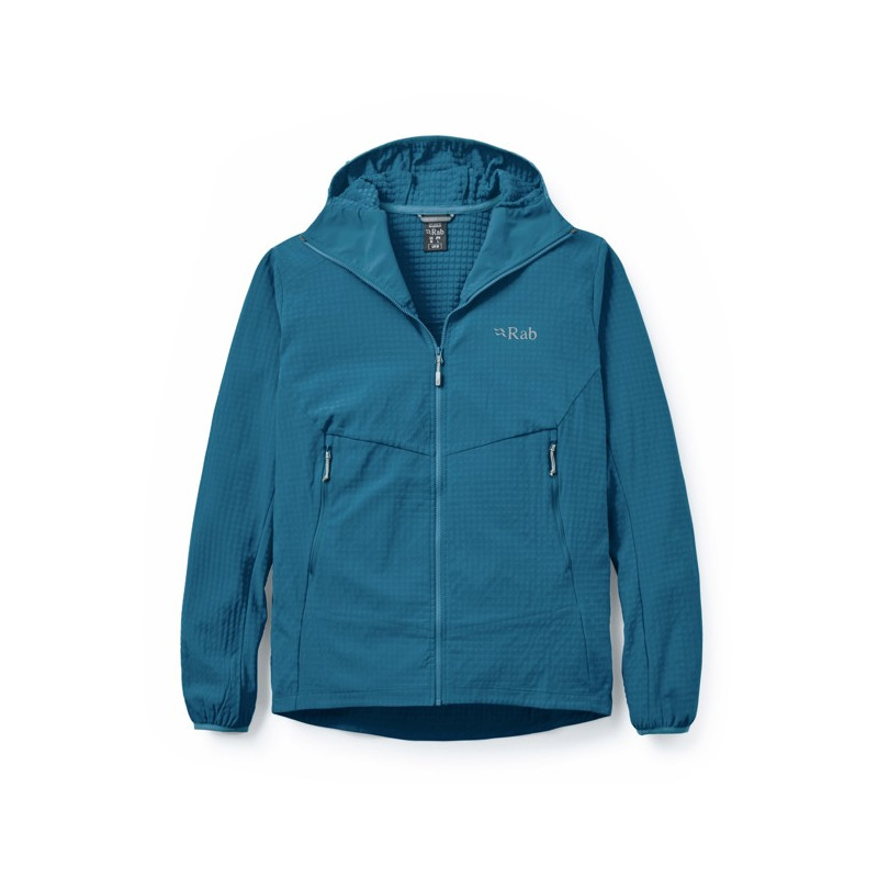 Fliskakna Rab QUANTRA PRO HOODY Tempest Blue