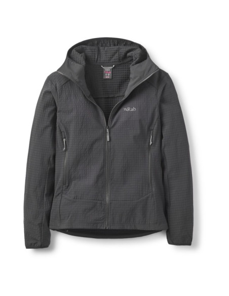 Forro polar Rab QUANTRA PRO HOODY WMNS Black