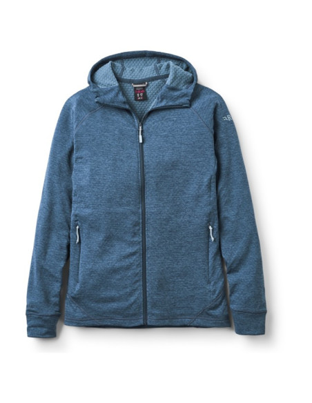 Fleece Rab NEXUS HOODY WMNS Tempest Blue