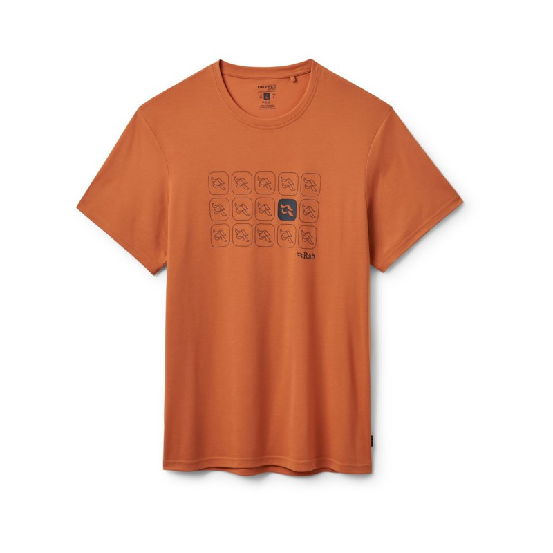 Maglietta Rab CRIMP REPEAT TEE Dark Melba