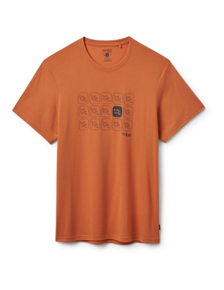 Camiseta Rab CRIMP REPEAT TEE Dark Melba