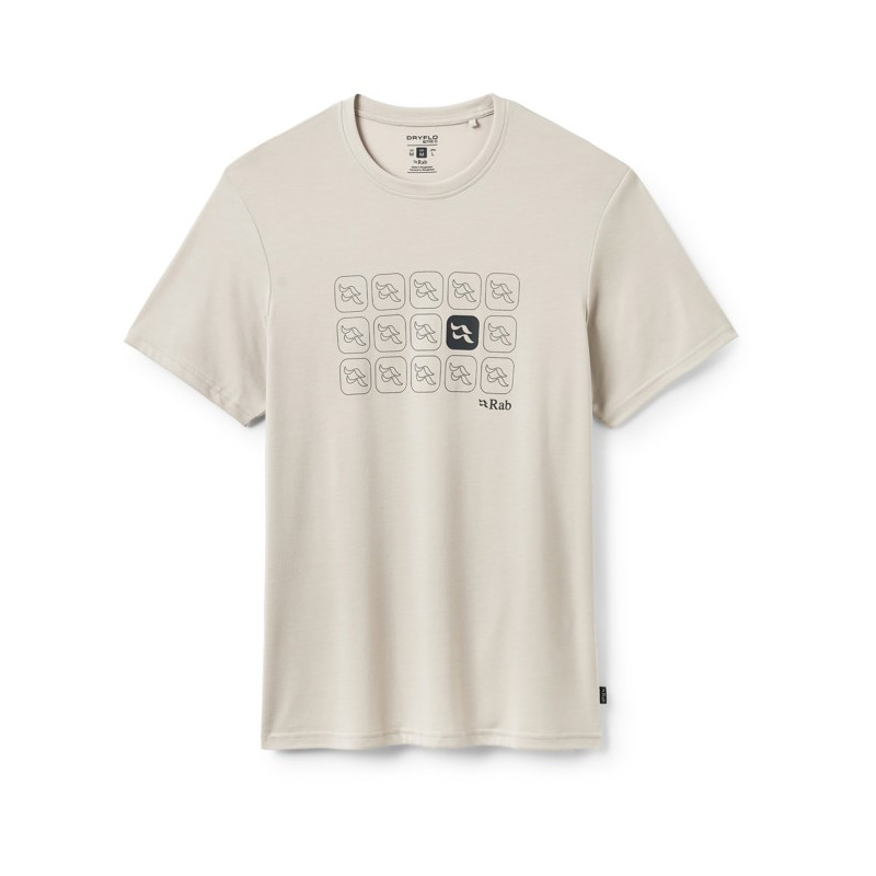 T-paita Rab CRIMP REPEAT TEE Pebble