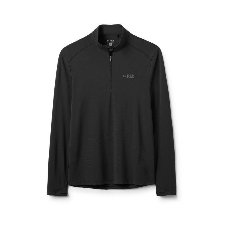 T-shirt Rab FORCE LS ZIP Black