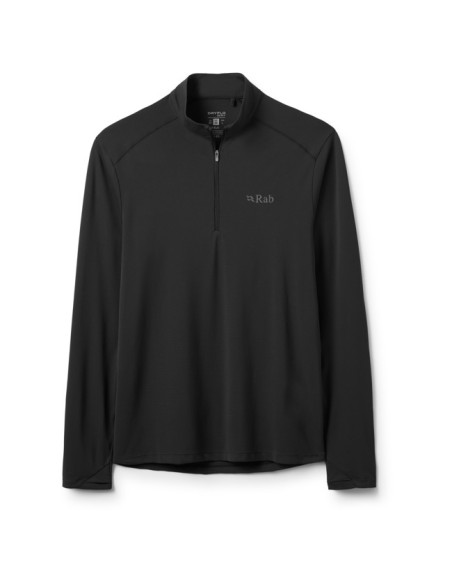 Majica s kratkimi rokavi Rab FORCE LS ZIP Black