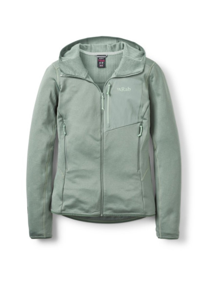 Fleece Rab ASCENDOR HOODY WMNS Dark Fig Green