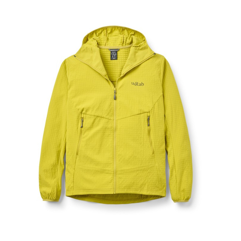 Fliskakna Rab QUANTRA PRO HOODY Dark Pollen