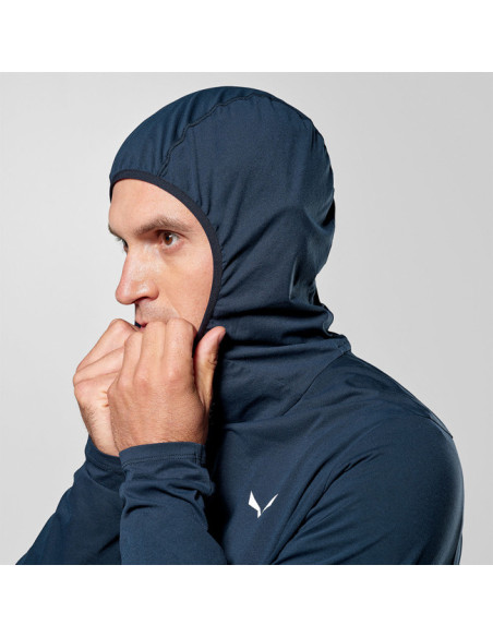 Felpa Salewa PUEZ SUN HOODIE M Navy Blazer