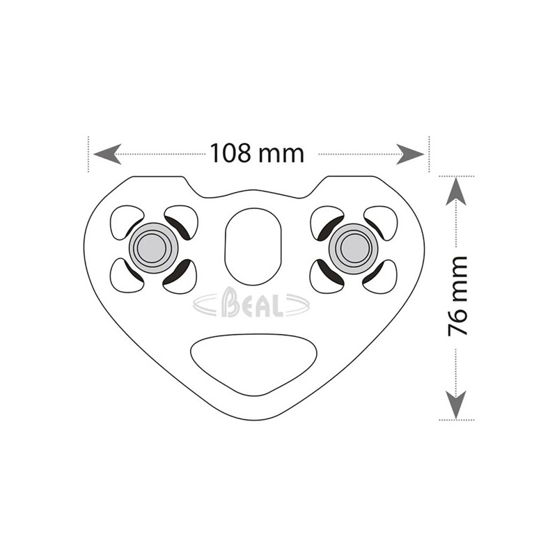 Pulley Beal TRANSF'AIR TWIN B MATT STONE