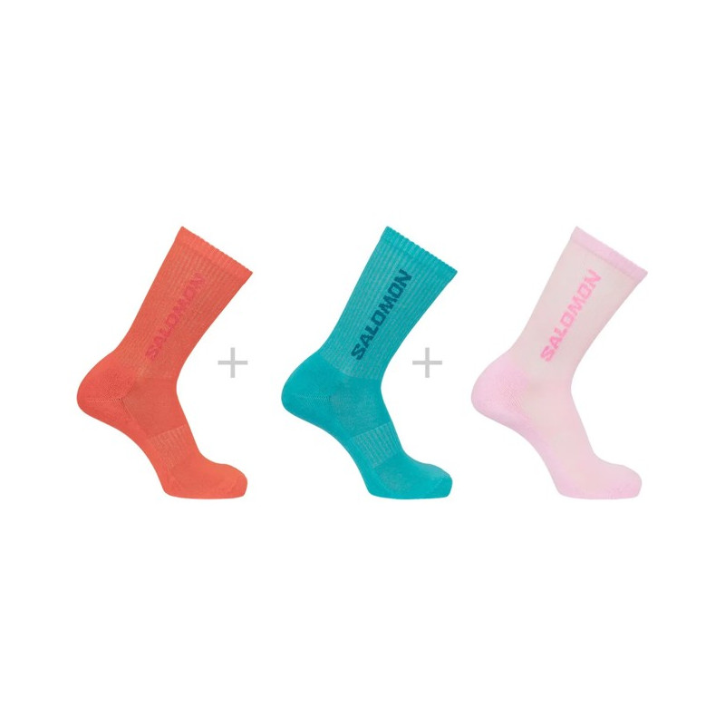 Strumpor Salomon Socks EVERYDAY CREW 3-PACK ETHEREA/RED O