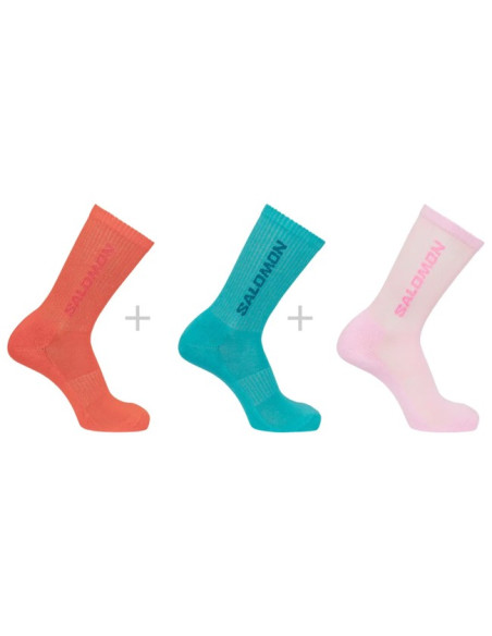 Zoknik Salomon Socks EVERYDAY CREW 3-PACK ETHEREA/RED O