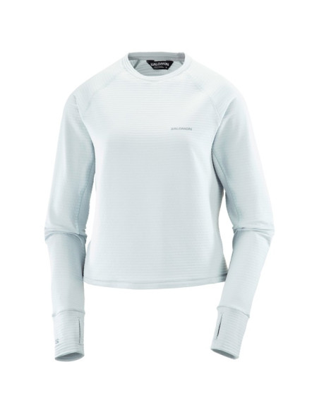 Fleece Salomon SNTIAL LIGHTWARM CN W Pearl Blue/