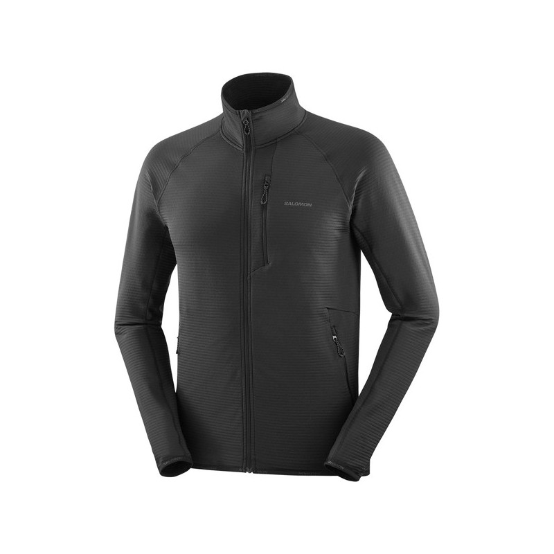 Fleece Salomon SNTIAL LIGHTWARM FZ M DEEP BLACK