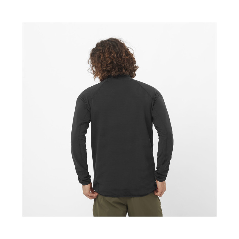 Fleece Salomon SNTIAL LIGHTWARM FZ M DEEP BLACK
