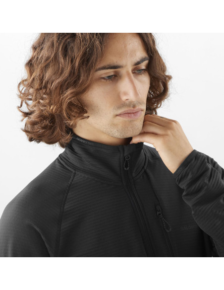 Pile Salomon SNTIAL LIGHTWARM FZ M DEEP BLACK