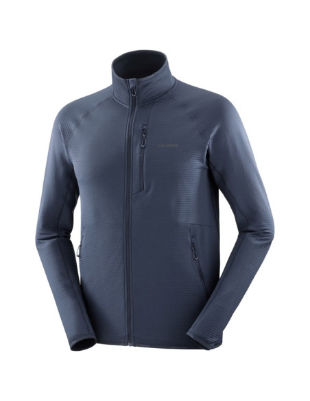 Fleece Salomon SNTIAL LIGHTWARM FZ M Blue Nights