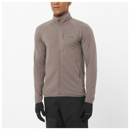 Fleece Salomon SNTIAL LIGHTWARM FZ M IRON