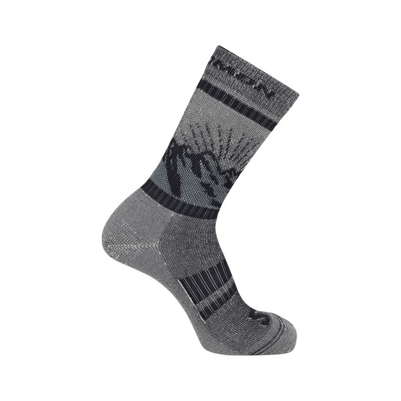 Calze Salomon RETRO WOOL CREW CARBON/TROOPER/