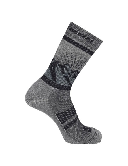 Meias Salomon RETRO WOOL CREW CARBON/TROOPER/