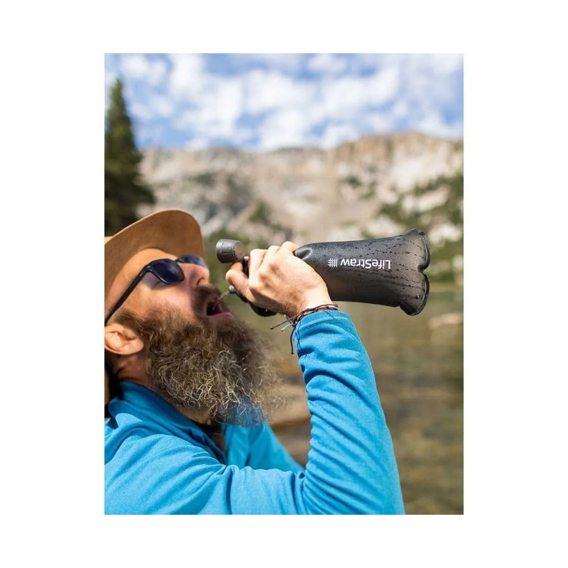 Bottle Lifestraw COLLAPSIBLE 1L DARK GRAY