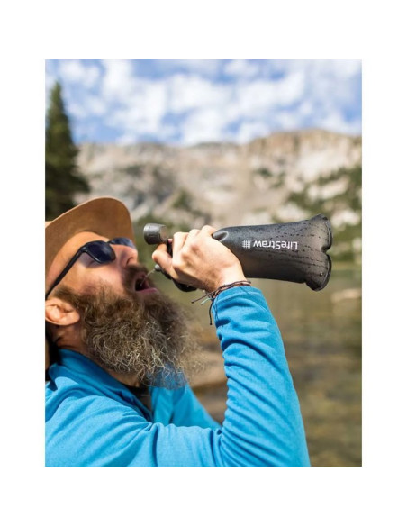 Bottle Lifestraw COLLAPSIBLE 1L DARK GRAY