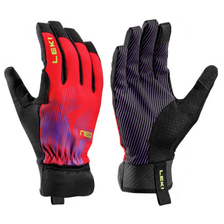 Käsineet Leki NEOTRAIL STORM Red-Violet-Yellow