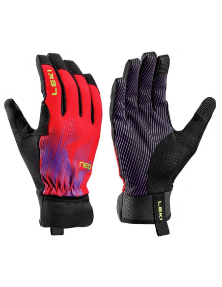 Handschoenen Leki NEOTRAIL STORM Red-Violet-Yellow