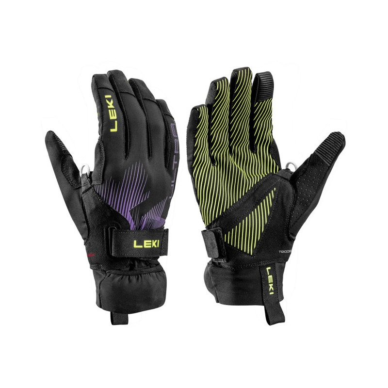 Handsker Leki ULTRATRAIL STORM TR Black-Yellow-Violet