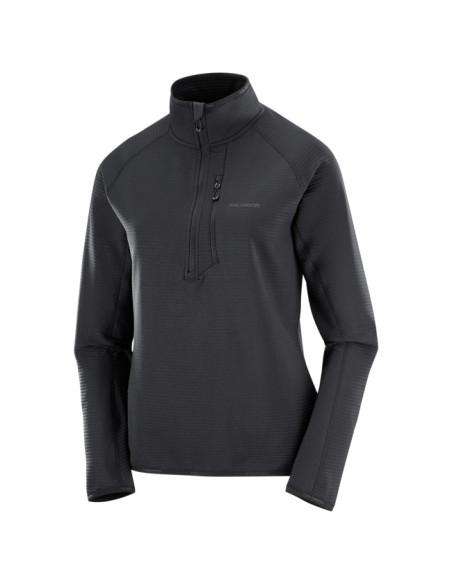 Polarfleece Salomon SNTIAL LIGHTWARM HZ W DEEP BLACK