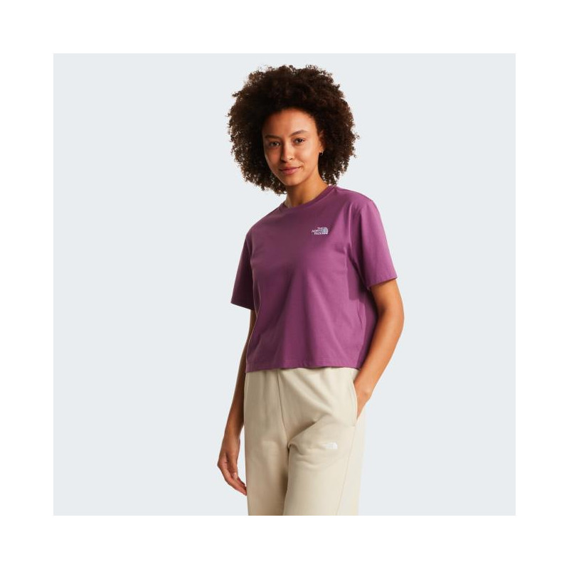 The North Face W EVOL SIMPLE DOME CROP RLX SS TEE Chrom