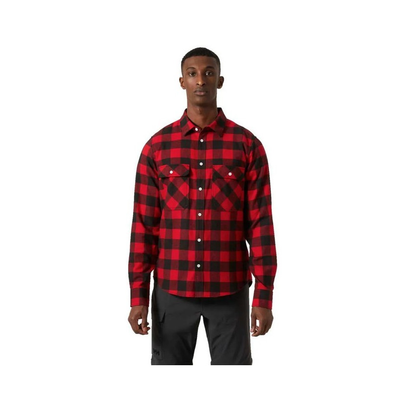 Camicia Helly Hansen LOKKA ORGANIC FLANNEL LS SHIRT Red Buffa