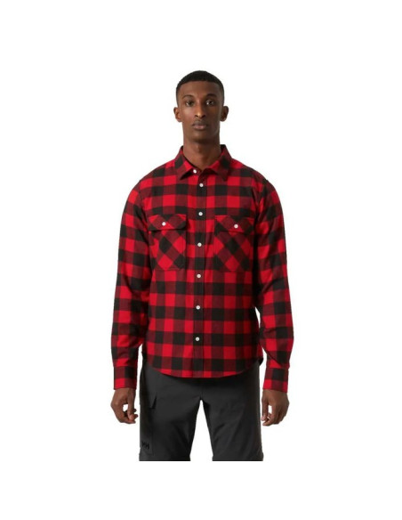 Srajca Helly Hansen LOKKA ORGANIC FLANNEL LS SHIRT Red Buffa