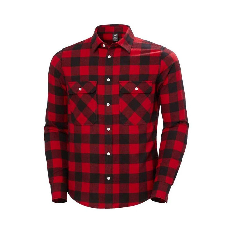 Camicia Helly Hansen LOKKA ORGANIC FLANNEL LS SHIRT Red Buffa