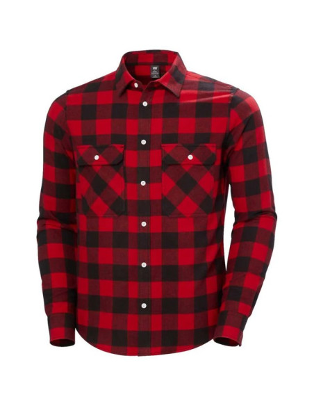Hemd Helly Hansen LOKKA ORGANIC FLANNEL LS SHIRT Red Buffa