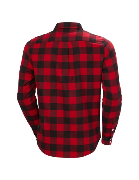 Ing Helly Hansen LOKKA ORGANIC FLANNEL LS SHIRT Red Buffa