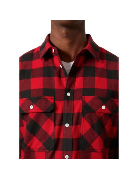 Ing Helly Hansen LOKKA ORGANIC FLANNEL LS SHIRT Red Buffa